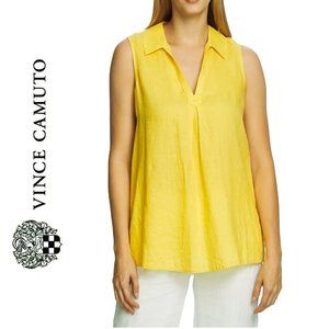 NWT Vince Camuto Linen Split Neck Linen Tunic